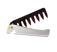 PLAFOPE 1pièce Peigne à Cheveux Acier Inoxydable Avec Poignée Peigne Pliable Anti-statique Pour Hommes Pour Cheveux Crépus Et Bouclés Dents