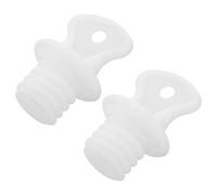 PLAFOPE 2 Bouchons pour Bouillotte en Plastique Blanc, Léger et Facile à Utiliser, Lot de 2, pour Fermer Hermétiquement Votre Bouillotte