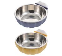 PLAFOPE 2 Gamelles Suspendues en Acier Inoxydable pour Chaton et Chat, Capacité Suffisante, Sécurisées pour Nourrir Aliments et Eau, pour Animaux de Compagnie