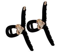 PLAFOPE 2 Pièces Amour Noir Grand Barrettes à Cheveux Pour Filles Griffe De Cheveux Français Accessoires Pour Cheveux Grandes Pinces à Griffes Accessoires De Cheveux Fille Noire Flocage
