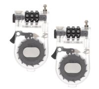 PLAFOPE 2 Pièces Antivol de Vélo à Combinaison 3 Chiffres, Câble en Fil D’acier ABS Noir, Antivol de Sécurité pour Vélo et Paquet de Plage, pour Voyage, Cyclistes