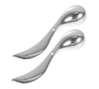 PLAFOPE 2 pièces Bâtons de Massage pour Yeux Alliage Zinc Applicateurs Multifonctions pour Crème Contour Yeux Soins Visage Légers et Faciles à Nettoyer