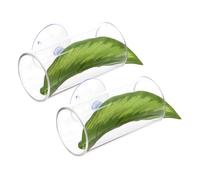 PLAFOPE 2 Pièces Betta Fish Hideout Acrylic Aquarium Tunnel Natural Resting Leaf Betta House Low Maintenance Shrimp Tank Accessory Stylish