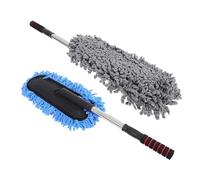 PLAFOPE 2 pièces Brosse Dépoussiérante Voiture Extensible Manche Rétractable Brosse Extérieure Douce sans Rayures pour Nettoyage Carrosserie et Sièges Outil Lavage Auto