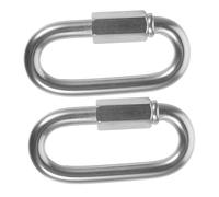 PLAFOPE 2 pièces Carabiner Verrouillable Acier Inoxydable Clips à Ressort Robustes pour Remorque Chaîne et Maillon Connexion Sécurisée et Polyvalente