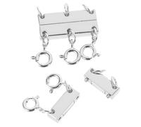 PLAFOPE 2 pièces Connecteur Fermoir Inoxydable pour Collier Multi-couches Accessoire Bijou DIY Pratique et Facile à Utiliser pour Bracelets et Colliers Superposés Lot