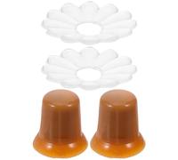 PLAFOPE 2 Pièces de Capuchons de Protection pour Parapluie Pliant Accessoires en Plastique Brun Café Embouts de Rechange pour Parapluies de Pluie Kit Réparation Pratique