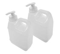 PLAFOPE 2 Pièces Distributeur Shampoing Gel Bouteilles Plastique Rechargeables Pompe Liquide Pour Salle de Bain Cuisine Cosmétiques