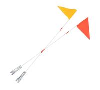 PLAFOPE 2 Pièces Drapeau de Sécurité avec Mât en Fibre de Verre | Pvc, Métal et Tige Robuste, Visibilité Renforcée, Installation Facile, pour Tricycles et Sorties Scolaires