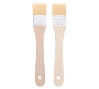 PLAFOPE 2 Pièces Ensemble de Pinceaux à Peinture à L'huile en Bois pour Étudiants et Enseignants, Large Éventail de Techniques, Manche Court, pour Peinture sur Grosse Surface