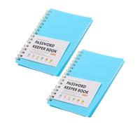 PLAFOPE 2 Pièces Livre de Mots de Passe A6 Classé par Ordre Alphabétique | Carnet Secret Code, Spirale PP Papier, Organiseur Bureau Maison, Prévention des Bavures