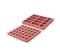 PLAFOPE 2 Pièces Mini Silicone Brick Molds for DIY Miniature Brick Making Table and Dollhouse Construction Tools with Authentic Texture