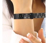 PLAFOPE 2 pièces Outil de Mesure de Bracelet Réutilisable PU Jauge Précise pour Poignet et Bijoux Ajusteur Pratique pour Bijouteries et Usage Personnel Lot de Noir Blanc