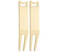 PLAFOPE 2 pièces Outil Divot Golf Métal Fourchette Golf Réparation Compact pour Entretien et Pratique