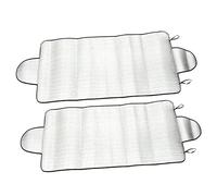 PLAFOPE 2 Pièces Pare-Soleil pour Voiture Protection Contre La Neige Gel Lot de Couleur Argent Facile à Installer