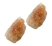 PLAFOPE 2 pièces Pierres Brutes Naturelles Soleil Chakra pour et Énergie Yoga Pierres de Thérapie Énergétique Aux Couleurs Naturelles Forme Irrégulière Cadeau Collectionneur