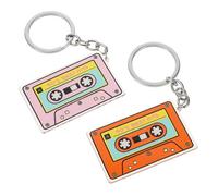 PLAFOPE 2 pièces Porte-clés Ruban Acrylique Suspendu Lot de Pendentif Compact et Accessoire Décoratif pour Amateurs de Ruban Cadeau pour Toutes Occasions