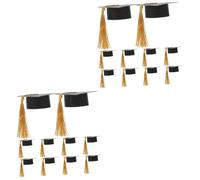PLAFOPE 20 Pcs Ensemble De Gobelets De Chapeau De Docteur Chapeau De Graduation Gobelet École Mini Casquette De Doctorat Chapeau d'ours De Remise des Diplômes Classe De 2023 Faveurs De