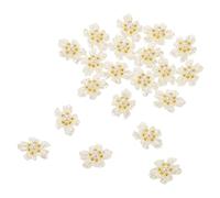 PLAFOPE 20 Pièces Breloques pour Ongles Forme de Fleurs Petites Breloques pour Ongles Fleuris Perles Artificielles pour Décoration Accessoires de Nail Art