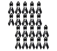 PLAFOPE 20 Pièces Épinglette Croix de Mariage Noire en Ruban Métal, pour | Insigne Commémoratif de Croix, Usage Église et Événement Souvenir, Identification Invités