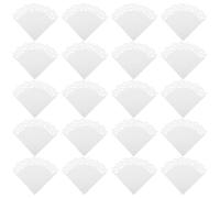 PLAFOPE 20 Pièces Lot de 20 Cônes en Papier Kraft Blancs Creux à Dentelle, Cornets de Pétales de Mariage pour Cérémonie, Décoration Table DIY, Confettis et Centres de Table Élégants