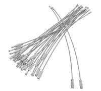 PLAFOPE 20 pièces Lot de Boucles Porte-clés Acier Inoxydable Robustes Câble Fil Acier Résistant Anneaux Solides pour Trousseau pour Randonnées et Étiquettes Bagages