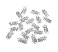 PLAFOPE 20 Pièces Pendentifs Insectes Argentés Vintage Breloques Alliage Antique pour Création de Bijoux DIY Colliers et Bracelets Artisanaux