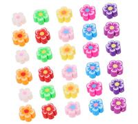 PLAFOPE 200 Pièces Mini Blossom Flower Charms Handmade Polymer Clay Pendants For Earrings Bracelet Necklace DIY Jewelry Making