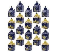 PLAFOPE 20pièces Boîtes Cadeaux Eid Mubarak Carton Design Mosquée Lune Étoile Boîtes à Friandises pour Ramadan et Aïd Contenants de Bonbons pour Fêtes Invités