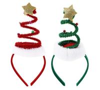 PLAFOPE 2pcs Bandeaux de Noël à Éléments Tournants Décoration Festive pour Cheveux Élégants