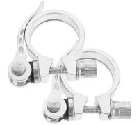 PLAFOPE 2pcs Collier de Serrage Rapide pour Tige de Selle de Vélo 35 mm en Alliage d'Aluminium pour Vélo de Route et Pignon Fixe Réglage sans Outil Couleur Aléatoire