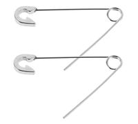 PLAFOPE 2pièces Boucles Oreilles Épingles de Sûreté Robustes Acier Inoxydable Unisexe Style Punk Minimaliste Grandes Épingles pour Vêtements et Créations