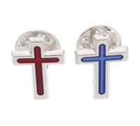 PLAFOPE 2pièces Lot De Broches Croix Pour Costume Épingle à Religieuse Épingles Chrétiennes Badge Aumônier