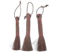 PLAFOPE 3 Pièces Balai à Main en Fibre de Palmier, Brosse de Nettoyage pour Bonsaï et Pots de Fleurs, Marron Café, Multi-usage, pour Présent de Pendaison de Crémaillère