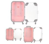 PLAFOPE 3 Pièces Lot de 3 Valisettes pour Cils en ABS Rose, Mini Trousse de Maquillage Portable Compartiments Spacieux, Organisateur Compact pour Voyage et Rangement D’Extensions de Cils