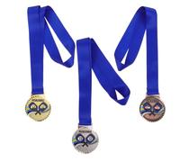 PLAFOPE 3 Pièces Médaille en Zinc Alliage de Pickleball | Ruban en V Inclus, Remise Individuelle, Convient aux Athlètes et Étudiants, Présent ou Présentation