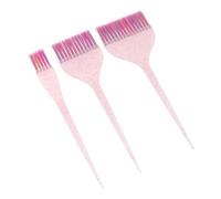 PLAFOPE 3 pièces Pinceaux de Teinture Cheveux à Paillettes Brosse Application Couleur Longue Poignée Outil Coiffure Débutants Portable pour Salon et Voyage