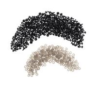 PLAFOPE 320 pièces Lot de Yeux de Sécurité Noirs Plastique avec Rondelles Durables pour Fabrication de Poupées DIY Animaux et Jouets Faits Main Petits Yeux Artisanat Réalistes