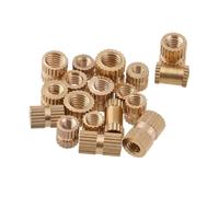 PLAFOPE 330 Pièces Écrou Moleté en Laiton Rond M2-m5, Jeu D'écrous de Classification, Or, Léger, pour Pièces Thermodurcissables et Thermoplastiques, Moulage par Injection et Pressage