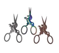 PLAFOPE 3pcs Ciseaux à Broder en Acier Inoxydable de Cheval et Zodiaque 12 Signes Style Vintage Antique pour Couture et Travaux de Tissu Couleur Aléatoire
