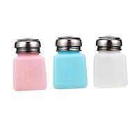 PLAFOPE 3pièces Bouteille Dissolvante à Pousse Liquide Flacons De Blanc Rose Bleu Pratique Et Pour Vernis à Ongles Et Produits De Maquillage