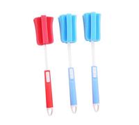 PLAFOPE 3pièces Brosse Éponge à Manche Long Pour Verre Brosse Nettoyage Bouteille Pour Bouteille Goupillon Éponge à Verre