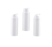 PLAFOPE 3pièces Flacons Vide Plastique Pour Cosmétiques Lot De Bouteilles Couvercle Blanc Pour Shampooing Et Lotion Parfait Pour Voyages