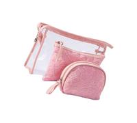 PLAFOPE 3pièces Sac Cosmétique Trousse de Maquillage Portable PVC avec Fermeture Éclair Étanche pour Ranger Clés Cartes et Produits de Beauté