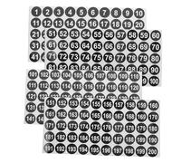 PLAFOPE 4 feuilles Étiquettes Numérotées Adhésives Noires à Autocollants Vinyle pour Classement Rangement et Inventaire Intérieur et Extérieur