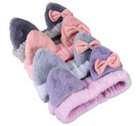 PLAFOPE 4 pièces Bandeau Oreilles Chat Doux Serre-tête Maquillage Léger et Confortable Accessoires Cheveux pour Femmes Lavages Visage et Soins Peau Couleur Aléatoire Couleur Aléatoire