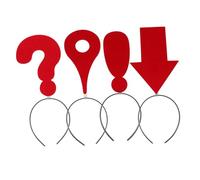 PLAFOPE 4 pièces Bandeaux Fantaisie Élastiques Flèche et Symboles Rouges Serre-tête Confortable et Extensible pour Femmes Accessoires Cheveux Festifs pour Fêtes Déguisées