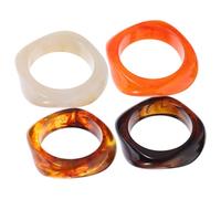 PLAFOPE 4 Pièces Bracelets Manchettes Larges en Acrylique Irrégulier Géométrique pour Femmes, Accessoire Polyvalent Léger et Confortable, pour Fêtes et Occasions Professionnelles
