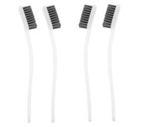 PLAFOPE 4 pièces Brosse Métallique Inoxidable Brosse Fine Longue Rangées pour Nettoyage Précis Outil Portatif pour Récurer Interstices Peinture et Rouille pour Entretien Industriel