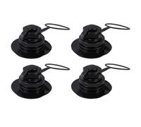 PLAFOPE 4 Pièces Buse d'air Spirale TPU Noire, Valve de Gonflage | Design Fermé Pad Inférieur, Structure Pratique, Accessoires de Remplacement, pour Matelas Gonflables et Coussins